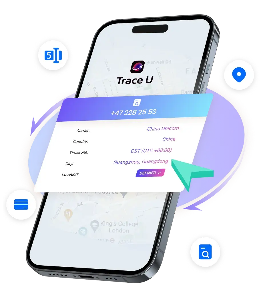steps of tracking a phone by phone number with traceu