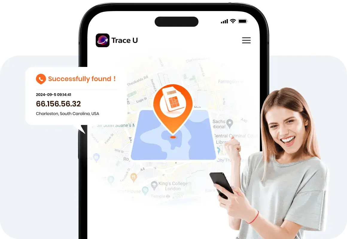 a woman trying to find the location of sim card